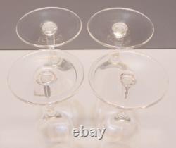 -4 FLUTES CHAMPAGNE ESTAMPILLE CRISTAL ST LOUIS Mod. AURORE UNIS TABLE FETES D