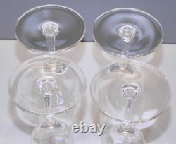 -4 FLUTES CHAMPAGNE ESTAMPILLE CRISTAL ST LOUIS Mod. AURORE UNIS TABLE FETES D