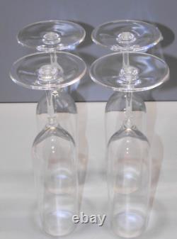 -4 FLUTES CHAMPAGNE ESTAMPILLE CRISTAL ST LOUIS Mod. AURORE UNIS TABLE FETES D