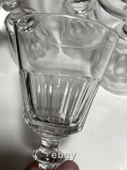 4 GRANDS VERRES A EAU CRISTAL soufflé XIXe SAINT LOUIS BACCARAT CATON H 14