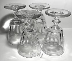 4 GRANDS VERRES A EAU CRISTAL soufflé XIXe SAINT LOUIS BACCARAT CATON H 14