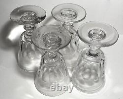 4 GRANDS VERRES A EAU CRISTAL soufflé XIXe SAINT LOUIS BACCARAT CATON H 14