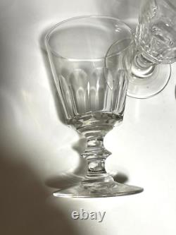 4 GRANDS VERRES A EAU CRISTAL soufflé XIXe SAINT LOUIS BACCARAT CATON H 14