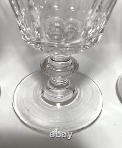 4 GRANDS VERRES A EAU CRISTAL soufflé XIXe SAINT LOUIS BACCARAT CATON H 14