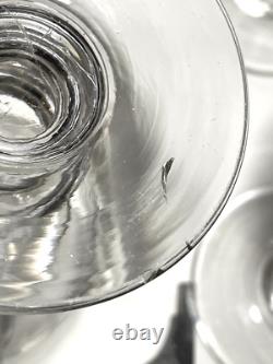 4 GRANDS VERRES A EAU CRISTAL soufflé XIXe SAINT LOUIS BACCARAT CATON H 14