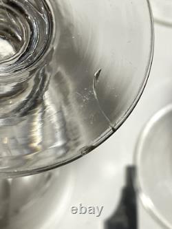 4 GRANDS VERRES A EAU CRISTAL soufflé XIXe SAINT LOUIS BACCARAT CATON H 14