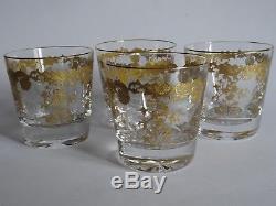 4 Verres A Whisky En Cristal Saint Louis Modele Massenet Gold