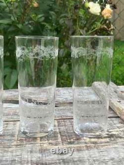 4 Verres en cristal Forme gobelet Baccarat, Saint louis, autres
