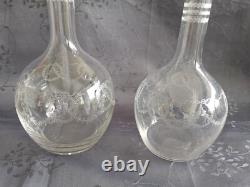 4 carafes à vin en cristal vers 1930 Saint Louis Baccarat