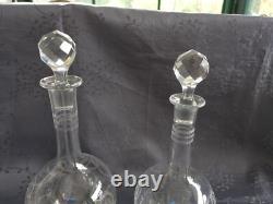 4 carafes à vin en cristal vers 1930 Saint Louis Baccarat