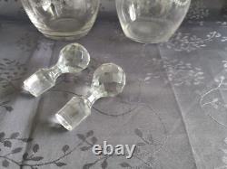4 carafes à vin en cristal vers 1930 Saint Louis Baccarat