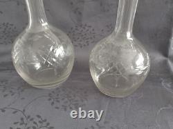 4 carafes à vin en cristal vers 1930 Saint Louis Baccarat