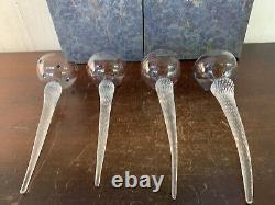 4 coupes à champagne (à main) en cristal de Saint Louis (prix à la pièce)