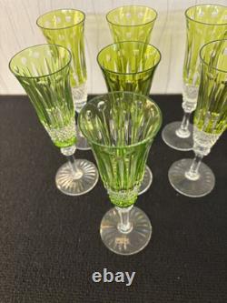 4 flûtes à champagne modèle Tommy cristal Saint Louis h 20.5 (prix à la pièce)