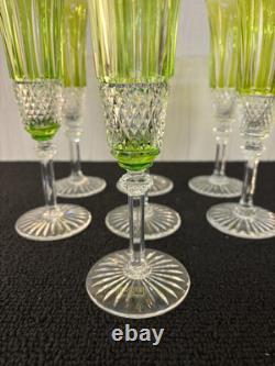 4 flûtes à champagne modèle Tommy cristal Saint Louis h 20.5 (prix à la pièce)