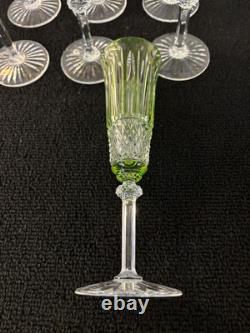 4 flûtes à champagne modèle Tommy cristal Saint Louis h 20.5 (prix à la pièce)