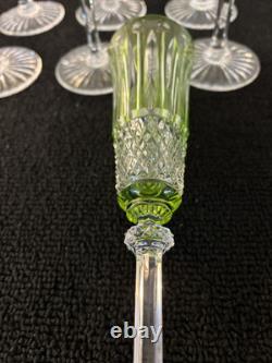 4 flûtes à champagne modèle Tommy cristal Saint Louis h 20.5 (prix à la pièce)
