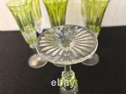 4 flûtes à champagne modèle Tommy cristal Saint Louis h 20.5 (prix à la pièce)