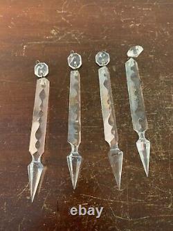 4 pampilles GM de lustre en cristal de Saint Louis (prix à la pièce)
