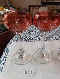 4 verre en cristal saint louis modèle Massenet
