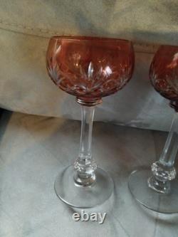4 verre roemer cristal de st louis modèle Massenet H 16,5 cm