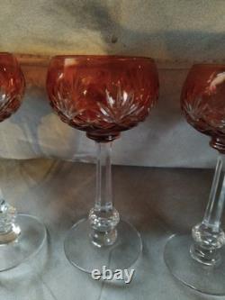4 verre roemer cristal de st louis modèle Massenet H 16,5 cm
