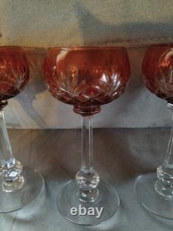4 verre roemer cristal de st louis modèle Massenet H 16,5 cm