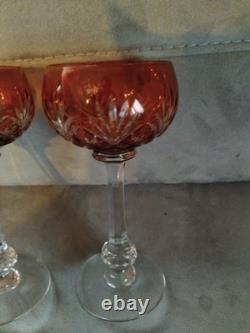 4 verre roemer cristal de st louis modèle Massenet H 16,5 cm