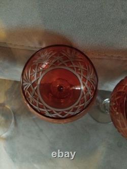 4 verre roemer cristal de st louis modèle Massenet H 16,5 cm