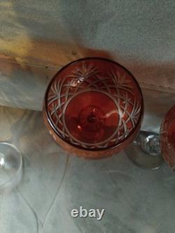 4 verre roemer cristal de st louis modèle Massenet H 16,5 cm