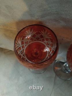 4 verre roemer cristal de st louis modèle Massenet H 16,5 cm