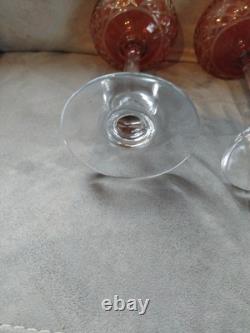 4 verre roemer cristal de st louis modèle Massenet H 16,5 cm