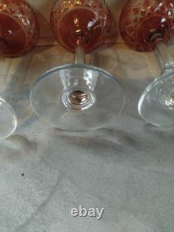 4 verre roemer cristal de st louis modèle Massenet H 16,5 cm