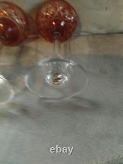 4 verre roemer cristal de st louis modèle Massenet H 16,5 cm
