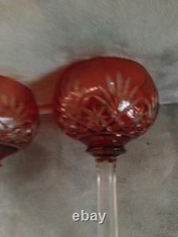 4 verre roemer cristal de st louis modèle Massenet H 16,5 cm