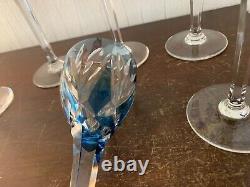 4 verres Rohmer modèle Monaco en cristal de Saint Louis (prix à la pièce)