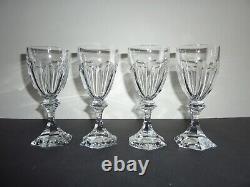 4 verres à vin en cristal SAINT LOUIS modèle CHAMBORD white wine glasses