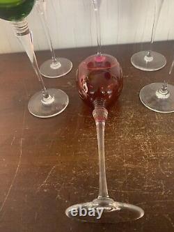 4 verres à vin modèle grand lieu en cristal de Saint Louis (prix à la pièce)