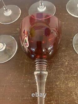4 verres à vin modèle grand lieu en cristal de Saint Louis (prix à la pièce)