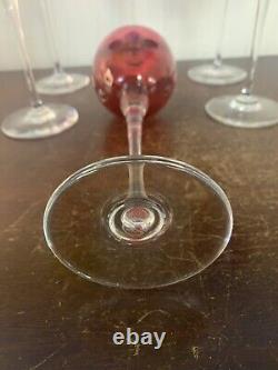 4 verres à vin modèle grand lieu en cristal de Saint Louis (prix à la pièce)