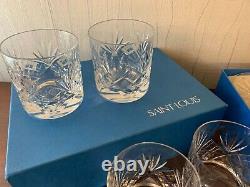 4 verres à whisky en cristal de Saint Louis (prix à la pièce)