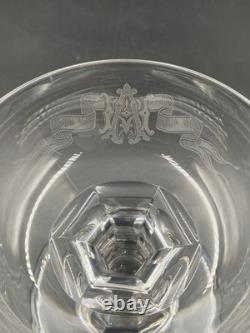 5 Coupes À Champagne Cristal De Saint-Louis Modèle Océan 1893 Monogrammés AH TBE