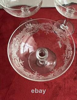 5 Coupes À Champagne En Cristal Grave St Louis Baccarat