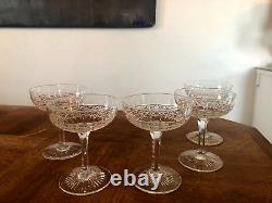 5 ÉLÉGANTES COUPES A CHAMPAGNE EN CRISTAL DE SAINT LOUIS, modèle ROLAND