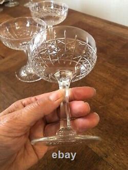 5 ÉLÉGANTES COUPES A CHAMPAGNE EN CRISTAL DE SAINT LOUIS, modèle ROLAND