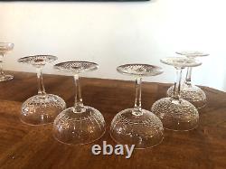 5 ÉLÉGANTES COUPES A CHAMPAGNE EN CRISTAL DE SAINT LOUIS, modèle ROLAND