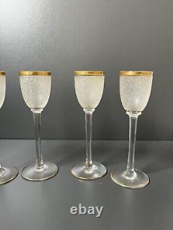 5 Verres A Liqueur En Cristal Givre St Louis Baccarat