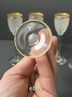 5 Verres A Liqueur En Cristal Givre St Louis Baccarat