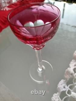 5 Verres A Vin Cristal Double Dans Le Goût De Saint Louis Modèle Bristol