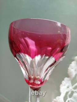 5 Verres A Vin Cristal Double Dans Le Goût De Saint Louis Modèle Bristol